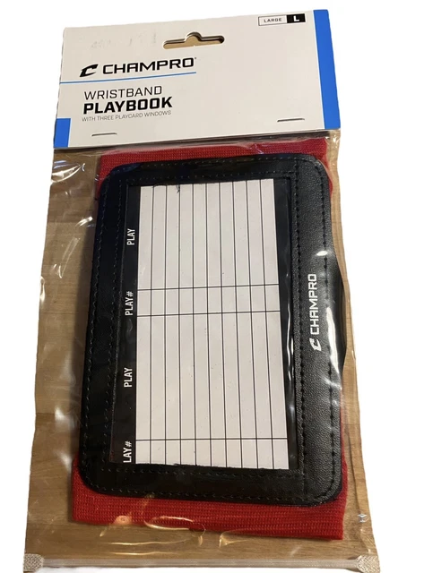 Football, Softball Baseball Wrist Coach, Wristband Playbook 3 Window Play Book