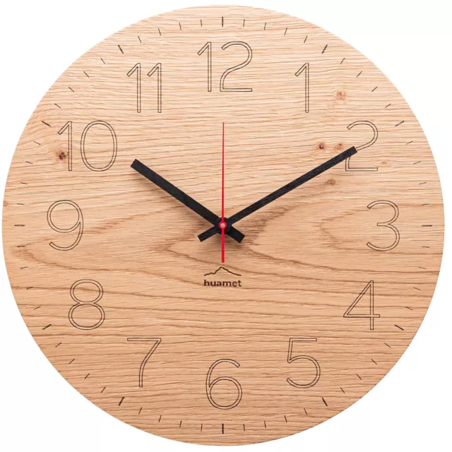 Huamet Madera Reloj Duhrchblick Roble Astig Redondo CH80-A-1501