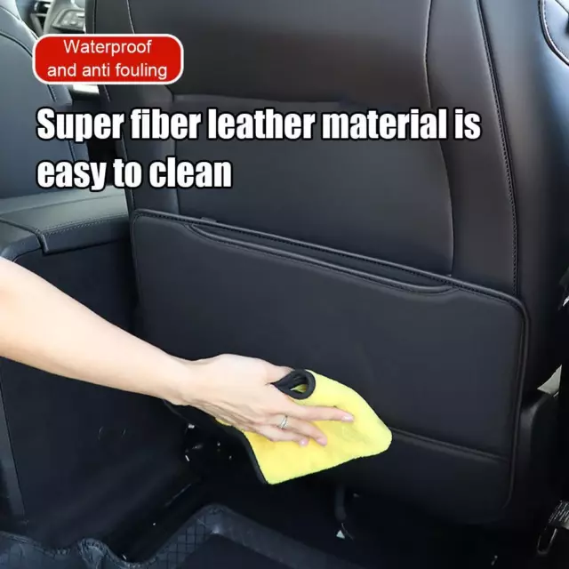 Car Anti Kick Pad Mat Car Seat Back Leather Protector Waterproof Universal R0J6