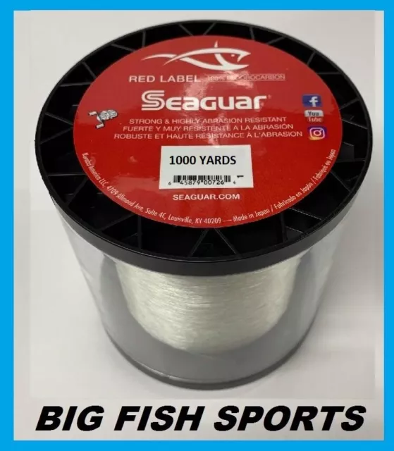 SEAGUAR RED LABEL 100% Fluorocarbon Leader Fishing Line - Choose