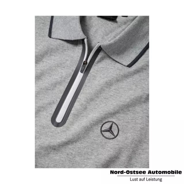 Original Mercedes-Benz Poloshirt Herren grau (Größe: S-XXL) 2