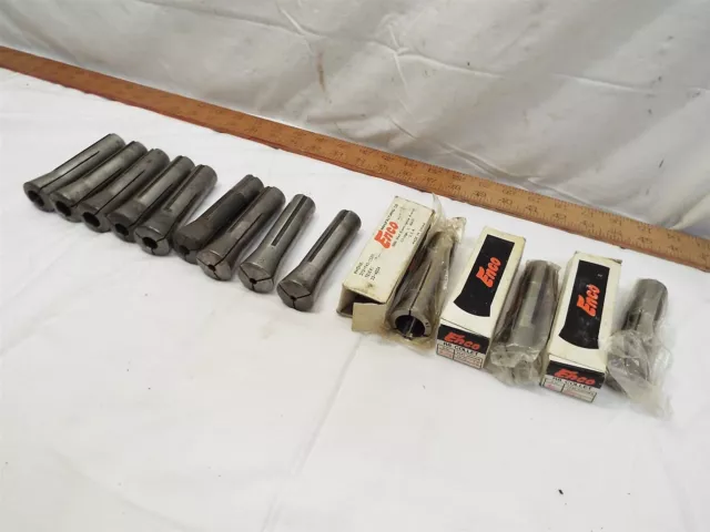 Lot 12 R8 Lathe Mill Collets Machinist Tool 3/16-7/8 Enco Bridgeport