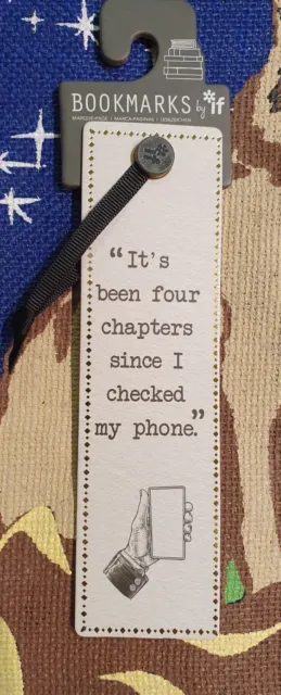 Embossed Quality Mobile Phone Joke Bookmark Book Funny Bn Rare Secret Santa Gift