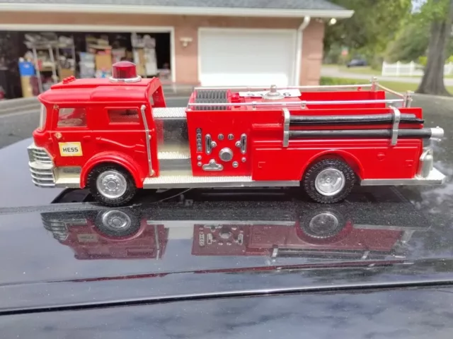 Hess Fire Truck 1970 For Parts Only Clean Battery Compartment Used Loose Damaged