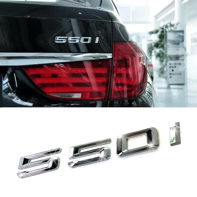 BMW 550i OEM Badge Emblem Rear - Chrome - Comes with 3M Original