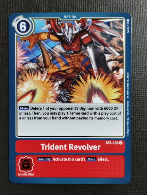 Digimon Revolver DIGIMON *TRIDENT REVOLVER* BT4-100 Great Legend Rare Red Mint £0.95 ...