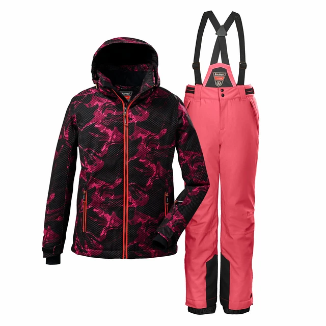 Killtec Skianzug Kinder Mädchen Girls Lila Rot Skijacke + Skihose Gr. 116-176