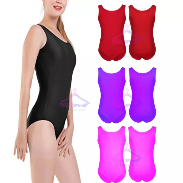 Girls Kids Leotards Dance Gymnastics Ballet Sleeveless Uniform Pe School Top