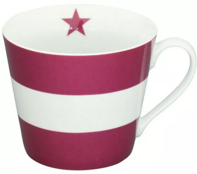 Scandi Chic Becher Happy Cup Pflaume violett gestreift Mega Stripes Krasilnikoff