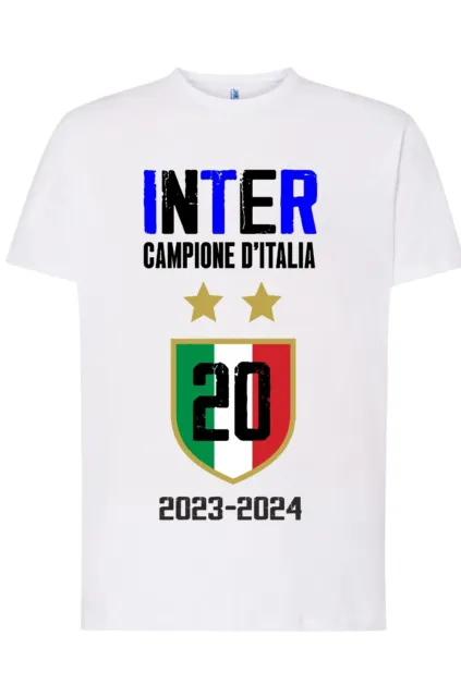 Maglietta Inter 20 Campioni d'Italia 2023/2024 bambini adulti Scudetto Tricolore