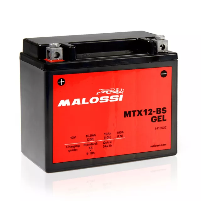 Batterie Malossi YTX12BS Scellée Gel MTX12BS Pour Kymco Yup 250 4T LC