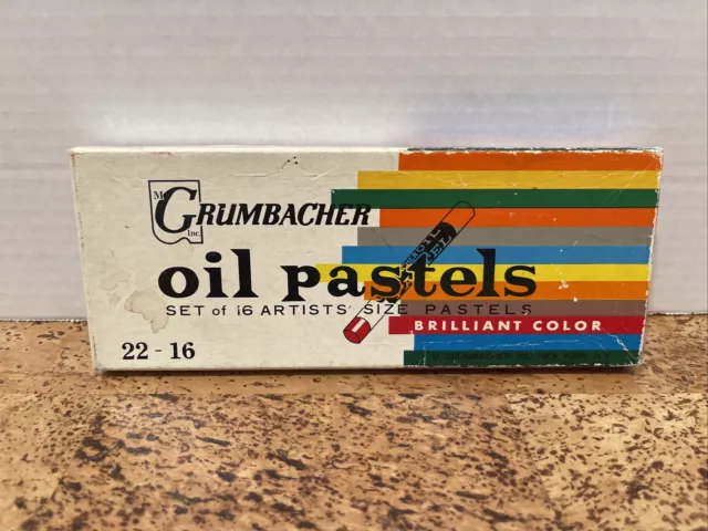 Vintage Grumbacher Oil Pastels set of 16  22 - 16 Brilliant color