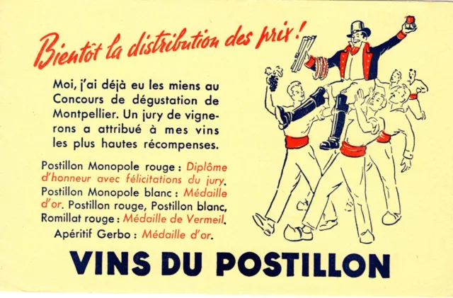 Buvard Vintage "Vins Du Postillon"