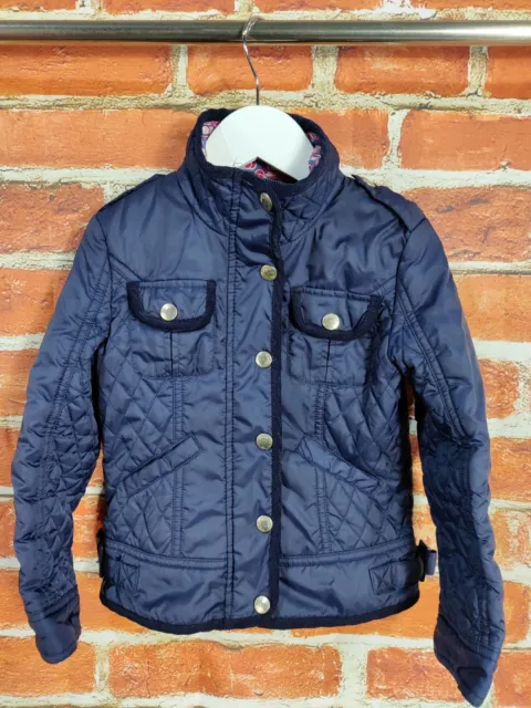 Girls Ted Baker Navy Diamond Quilted Coat Jacket Age 6 Years Lightweight 116Cm