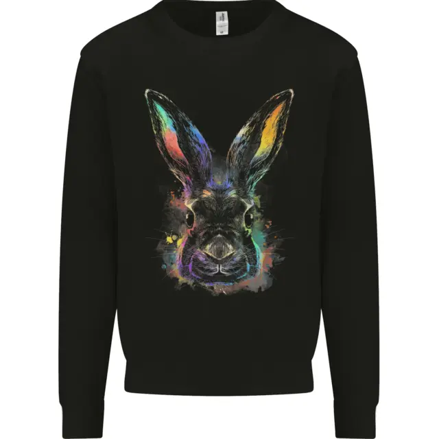 Watercolour Rabbit Bunny Kids Sweatshirt Jumper