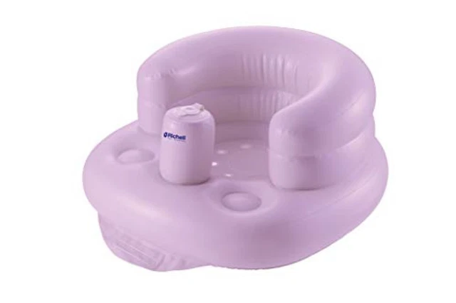 New Richell Soft Puffy Airy Chair Seat for Baby purple Japan free shipping