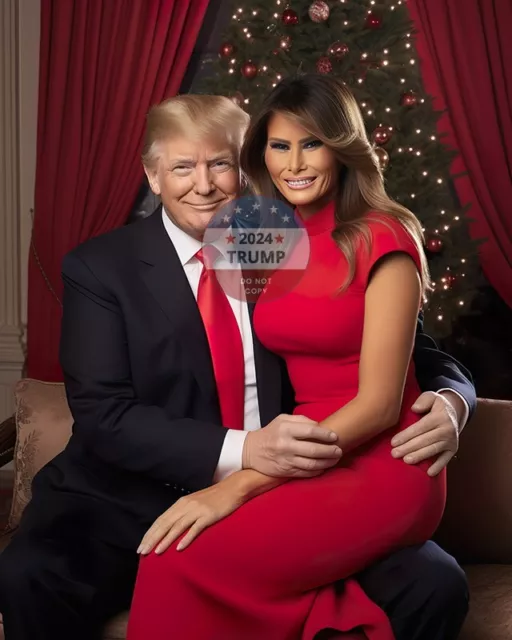 Donald Trump And Melania Photo Picture Auto 8x10 Ultimate MAGA Art Made In USA