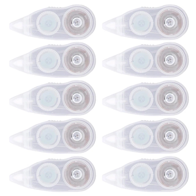 10 piezas Puntos adhesivos de doble cara Stick Roller Correction Tapes Útil