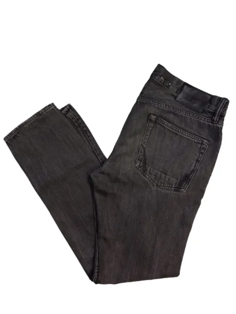 ALLSAINTS IGGY Mens Slim Fit Jeans Charcoal Wash Distressed Denim W32 L31