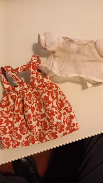 ROBE ET CHEMISE "TYROLIENNE"de poupée Bleuette années 40 EUR 120,00