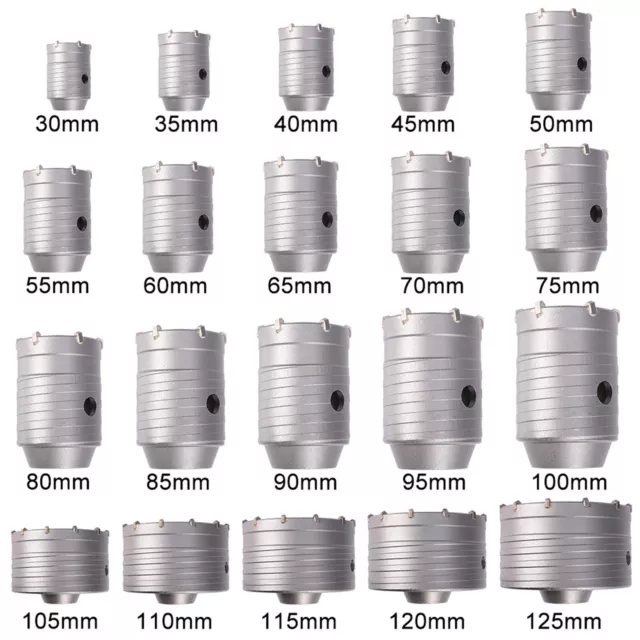 SDS Plus Wandhammer Bohrer Bit Lochsäge für Stein Beton Zement Ziegel 30-160mm 2