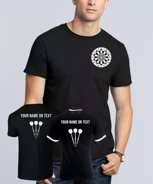 Personalised Darts Team Pub T-Shirt Men's Women's Unisex Club Player Sport Shirt