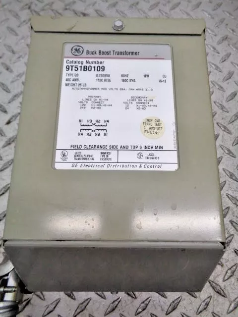 General Electric 9T51B0109 Transformer 0.75Kva 1Ph