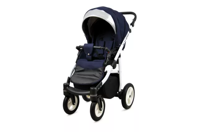 4in1 Designer Kinderwagen Roe Baby Kombikinderwagen Isofix Neu  Blue Shine 2