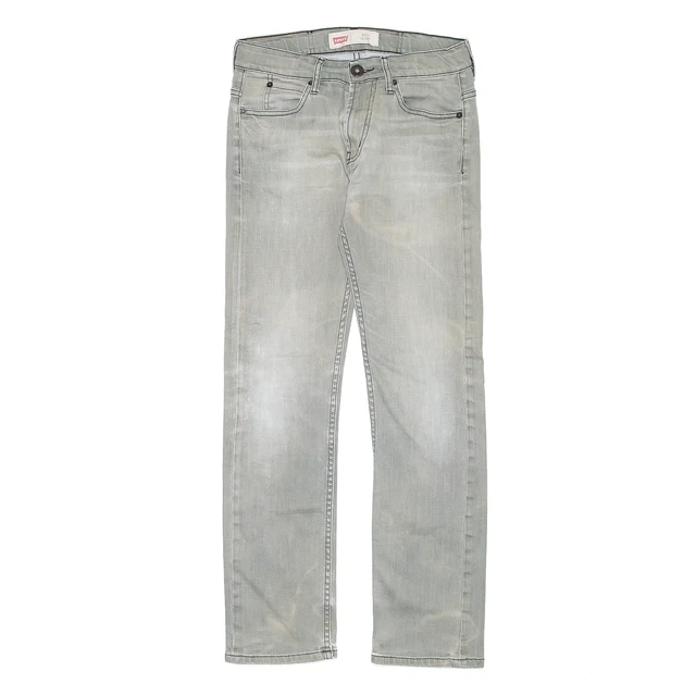 LEVI'S 511 Jeans dritti da uomo grigi denim slim da ragazzo W27 L29