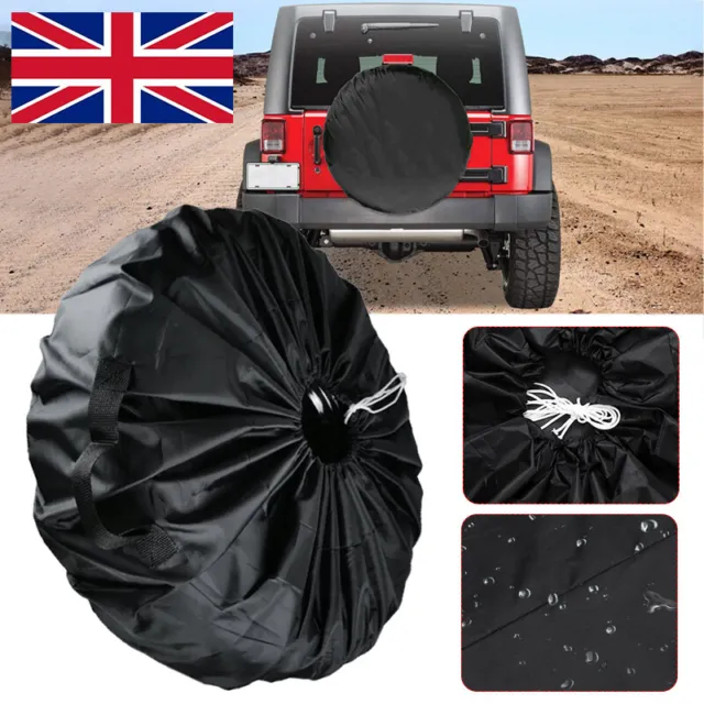 Car Spare Wheel Cover Tyre Bag Waterproof Sunshade Cover Fit Van Caravan Truck W