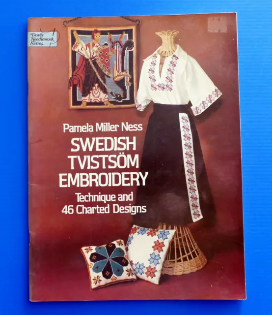 Swedish Tvistsom Embroidery Folk Long Arm Cross Stitch Charts Design Pamela Ness