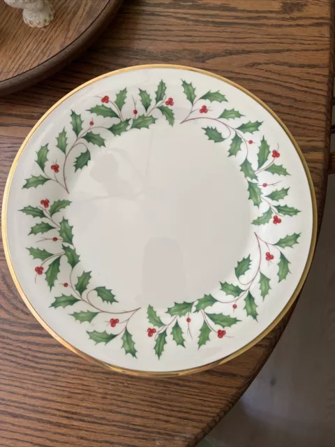 8 Excellent Lenox HOLIDAY Dimension Collection Dinner Plates 10 3/4 Inches MM