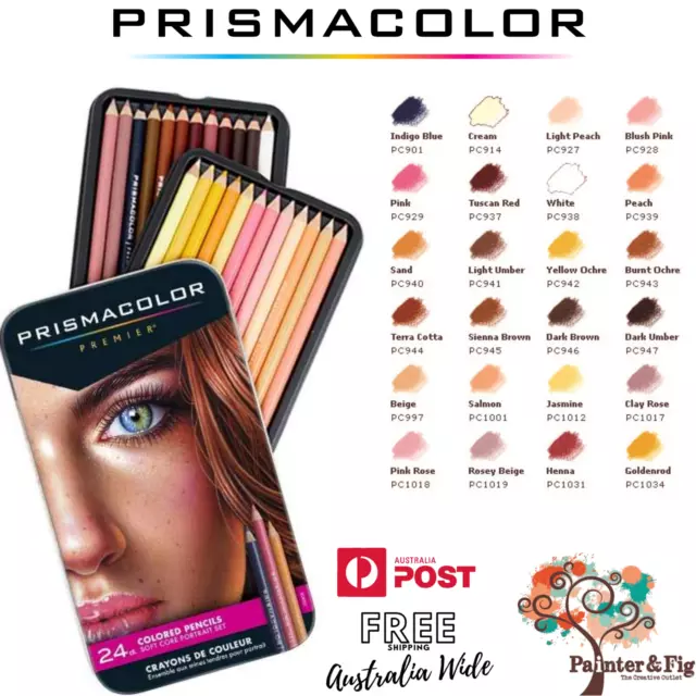 Prismacolor Premier Coloured Pencils - Portrait Set, Soft Core - 24 Colours 3