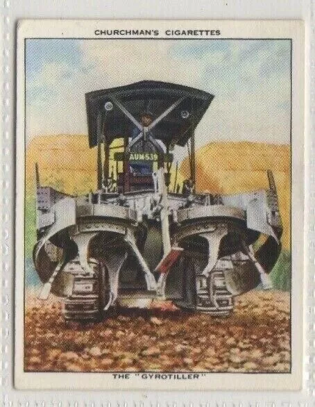#14 Farming Card: The gyro tiller as used in the Kentish hopfields, 1938
