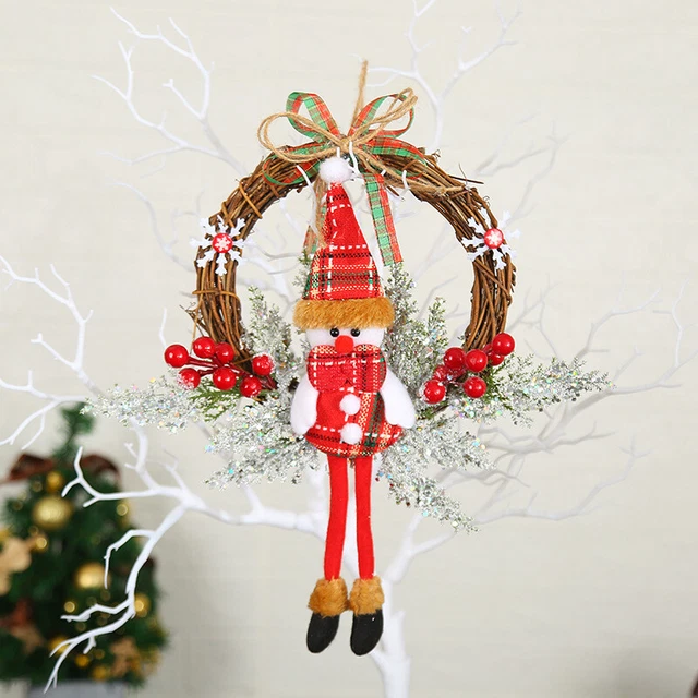 Christmas Wreath Garland for Front Door Outside Decorations Wall Home Decor