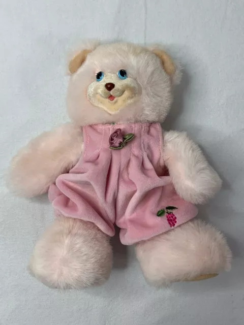 Vintage 1998 Fisher Price Briarberry Collection Sarahberry Pink Bear Plush Toy