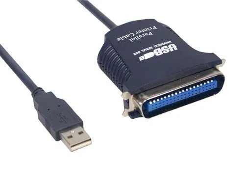 USB zu Parallel Centronics Adapter Druckerkabel 36pol. für XP + Vista + Win 7-10