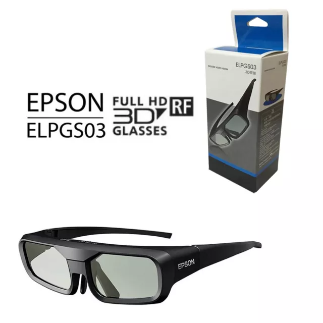 New Genuine ELPGS03 RF 3D Glasses For Epson Projector With USB Cable EH-TW5100