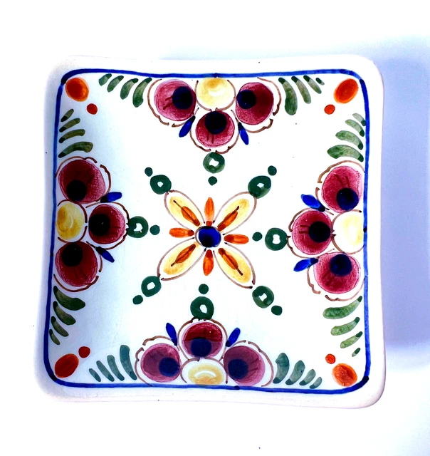 VINTAGE / MID CENTURY MODERN DELFT BLUE EARTHENWARE DISH - Handmade - DP