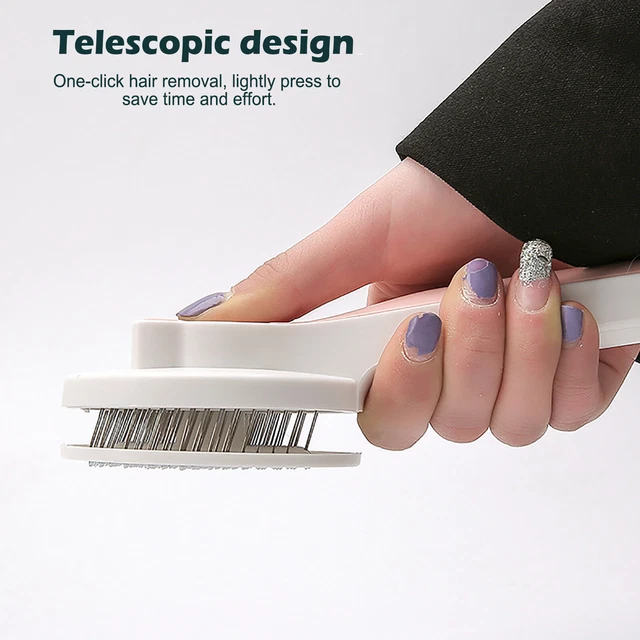 Pet Hair Remover Dog Cat Comb Grooming Massage Deshedding Self Cleaning Brush 10
