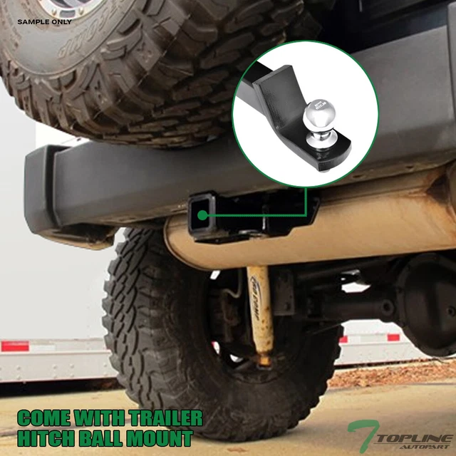 Topline For 2007-2018 Wrangler JK Class 3 Trailer Hitch Receiver 2" w/Ball Mount