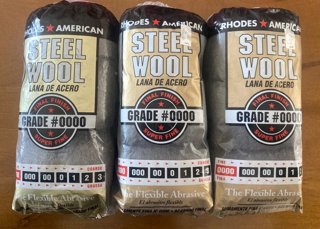 Rhodes American Steel Wool - 12 Pads - Grade 0000 Fine