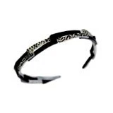 Caravan Attractive Twist Combining Black And Silver-opera Into This Headband