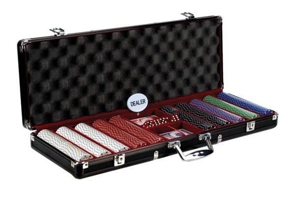 CHH Inc Black 500 Piece Poker Set W/Case. NIB