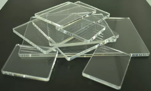 Clear Plastic Acrylic Perspex Block Pad For Clear / Unmounted Stamps Many Sizes