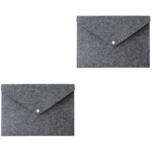 2pcs Felt File Folders Portable Paper Organizer Felt Holder Document Carrier