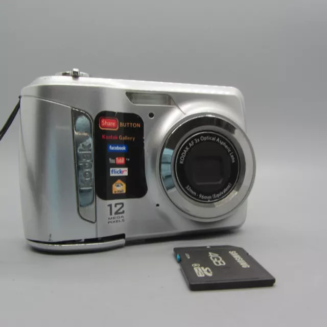 Kodak Digital Camera EasyShare C143 12.0MP Silver Tested