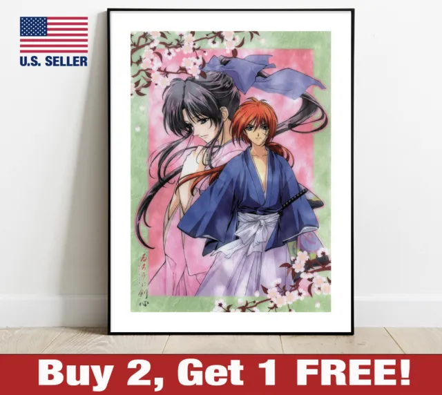 Rurouni Kenshin Poster 18" x 24" Print Anime Wall Art Retro 90s 3