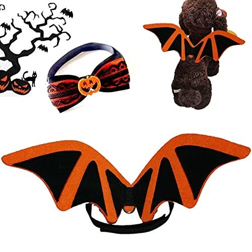 Tuofang Halloween Haustier Kostüm Haustier Fledermaus Kostüm Fledermausflügel...