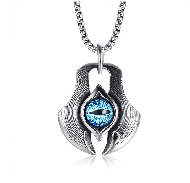 Titanium Steel Evil Eye Pendant with or Without chain